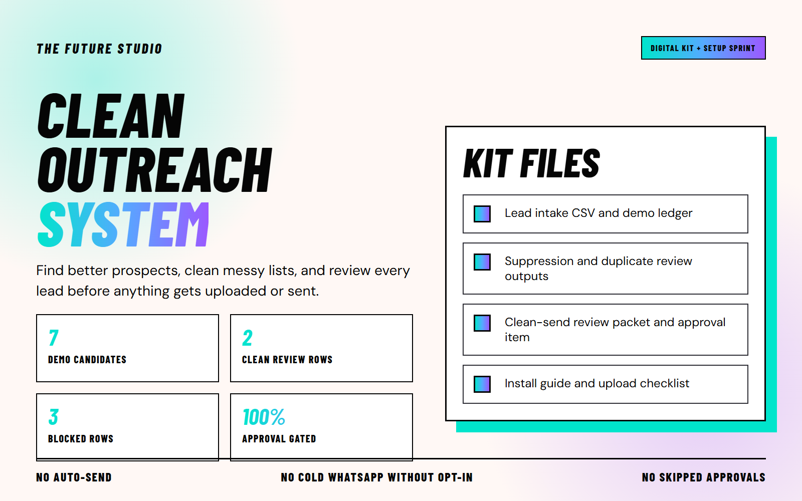 Clean Outreach System product bundle