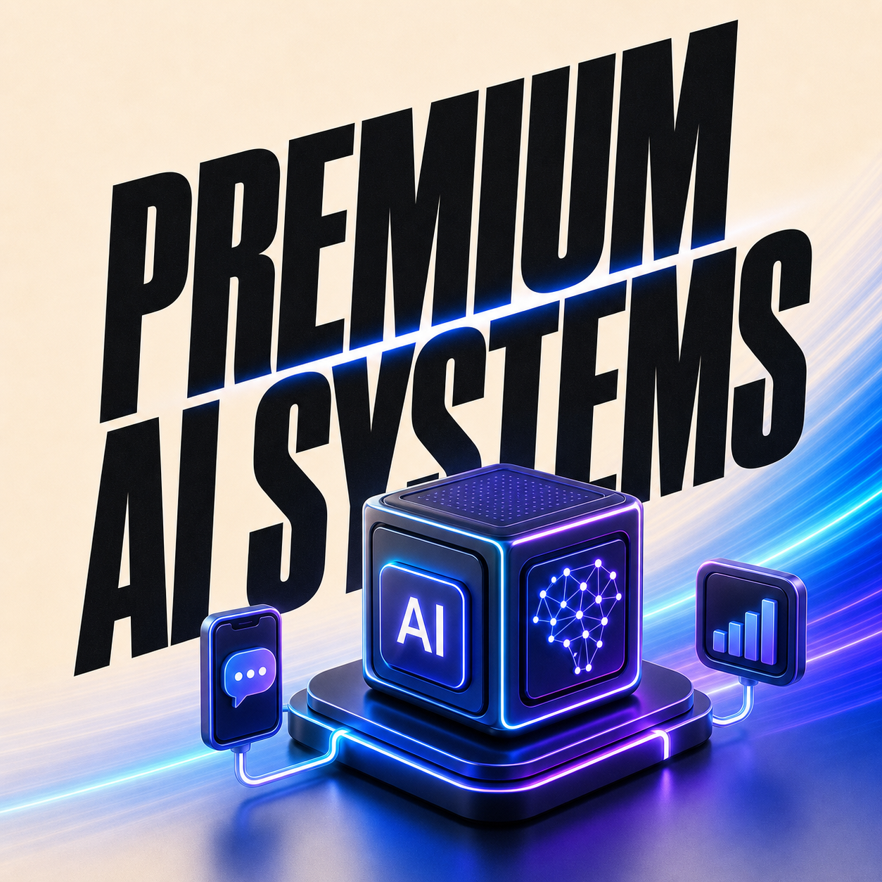 Premium AI systems visual for automation services
