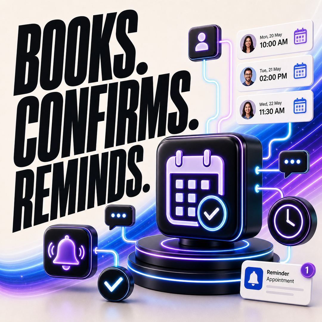 Booking automation system that books confirms and reminds clinic patients